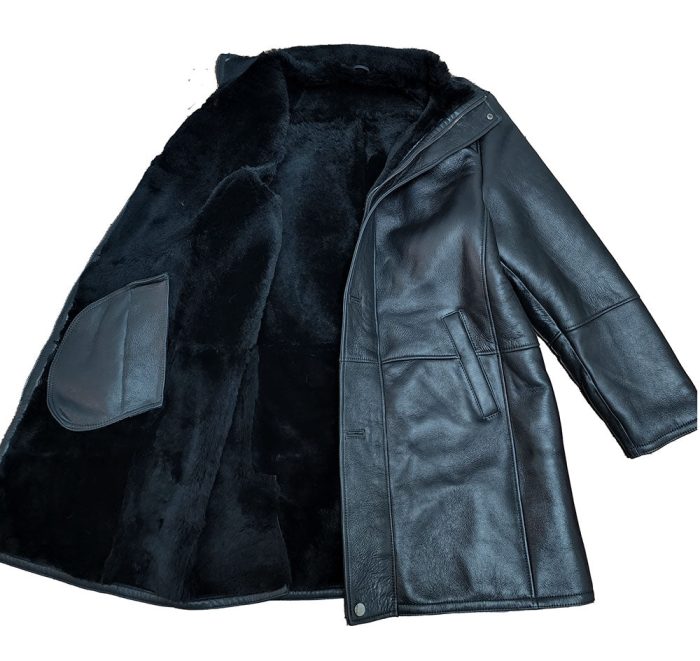 Ralph’s Black shearling Long coat - Image 8