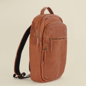 Patrick vintage brown leather backpack bag for men