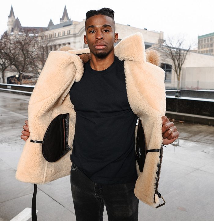 Ridgeway’s Vintage Distressed Brown shearling vest with hoodie - Image 4