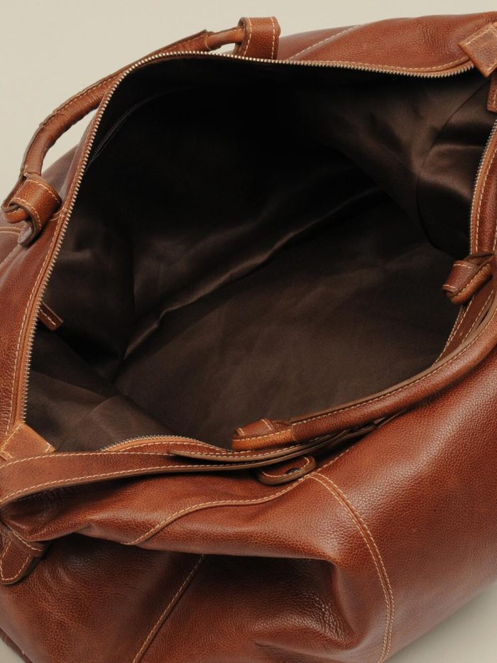 Minneapolis cognac leather duffel bag for men - Image 2