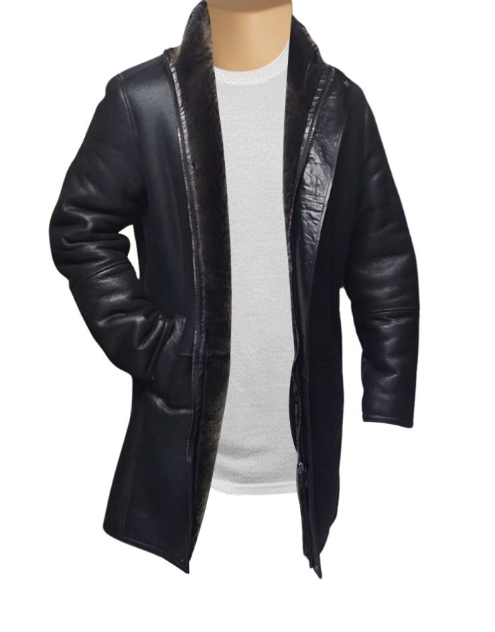 Ralph’s Black shearling Long coat - Image 7