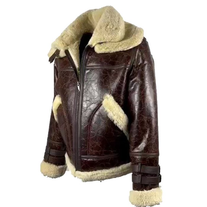 Terry Gretzky Vintage Oxblood bomber jacket with double collar - Image 8