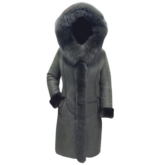 Pheobe_sGreyHoodedSuedeShearlingJacketwithfoxfur-1