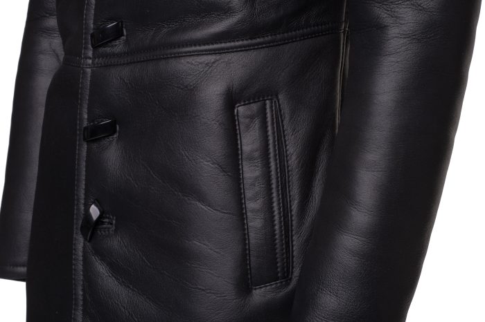 Real Shearling Coat inspired by Ryan Gosling’s Blade Runner 2049 Trench Coat - Image 7