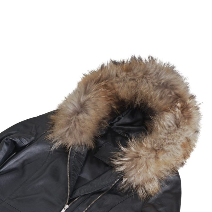 Natalie black winter coat with fur cuffs - Image 8