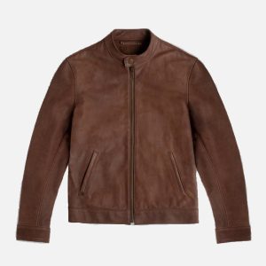 men's angelo cafe racer leather jacket