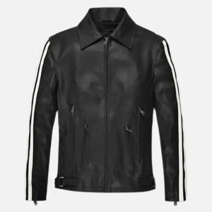 men's vintage black leather jacket